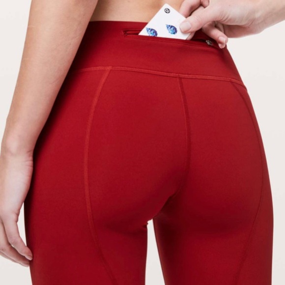 Lululemon Pace Rival Crop 22” Dark Red - Picture 3 of 6